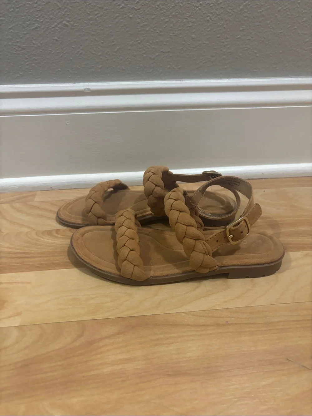 Braided Strap Tan girls Sandals